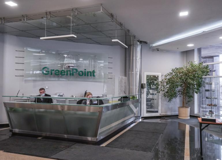 Green Point: Вид главного ресепшен здания
